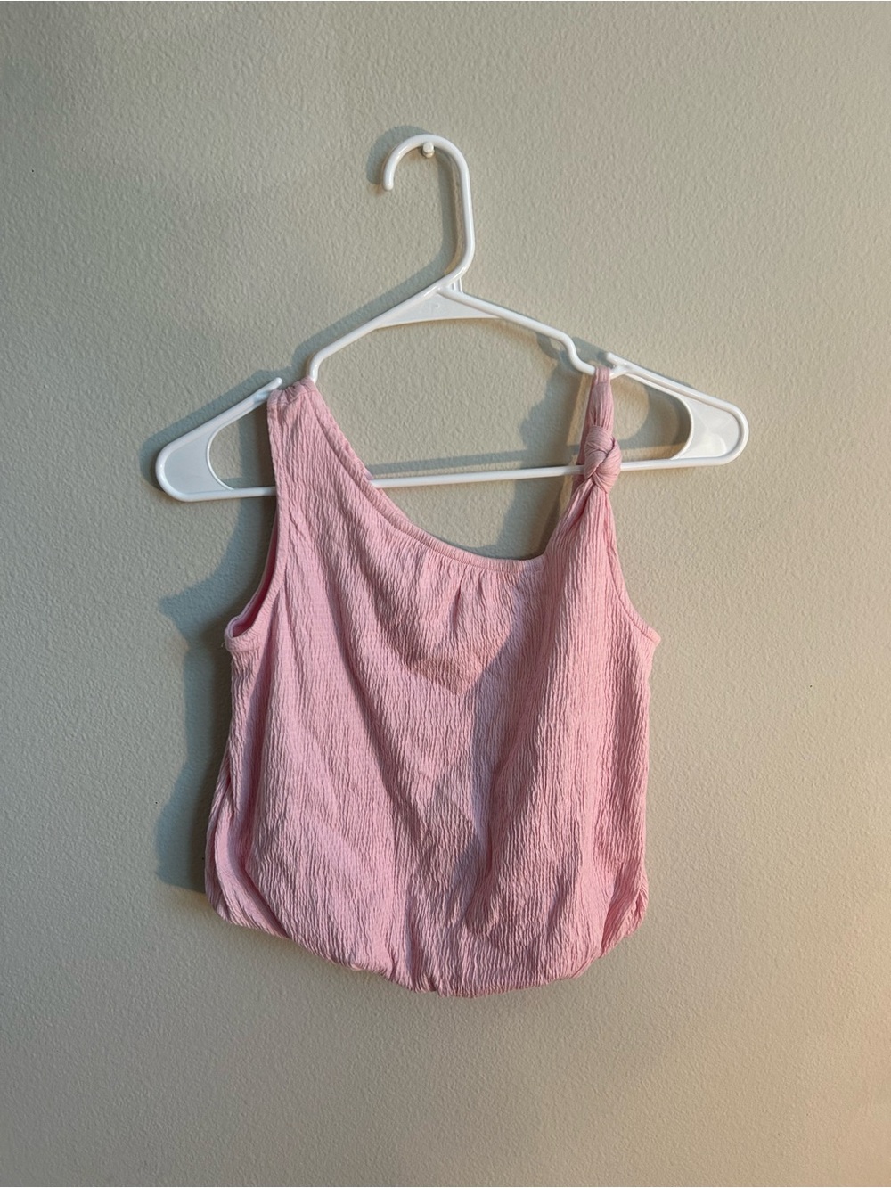 Cat & Jack Light Pink Knot-Shoulder Tank Top